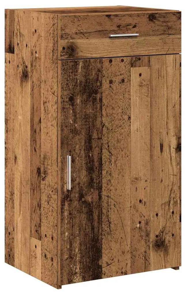 vidaXL Πλαϊνό γραφείο με συρτάρι Παλαιό ξύλο 50 x 42.5 x 93 εκ.