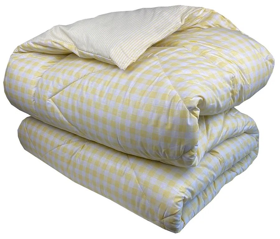 Πάπλωμα Carla Yellow Astron Υπέρδιπλo 220x240cm 100% Cotton