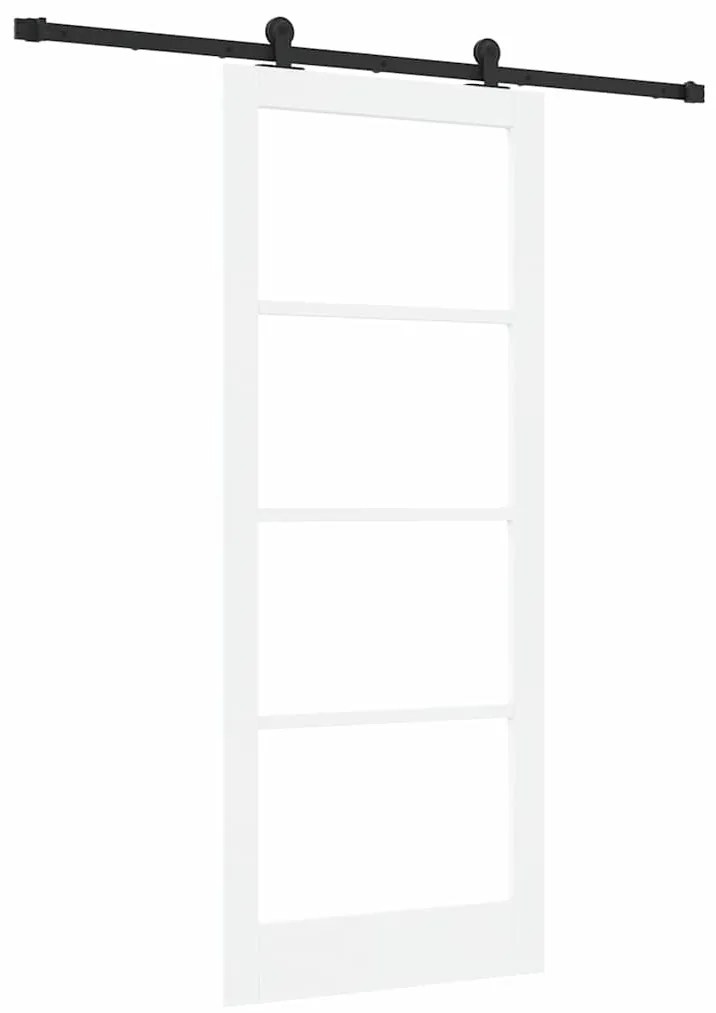 vidaXL Συρόμενη Πόρτα ORKDAL Λευκό 86 x 211 cm Ξύλο και μέταλλο