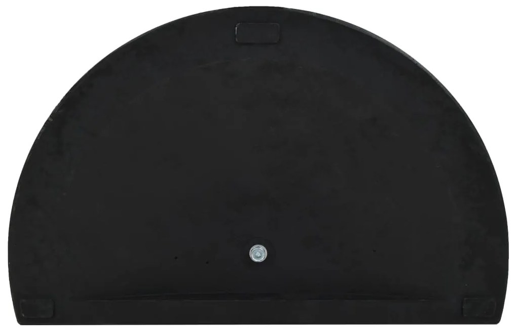 vidaXL Βάση Ομπρέλας Ημικυκλική Μαύρη 15 κ. από Συνθετική Ρητίνη