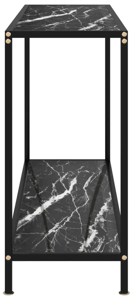 vidaXL Τραπέζι Κονσόλα Μαύρο 120 x 35 x 75 εκ. από Ψημένο Γυαλί