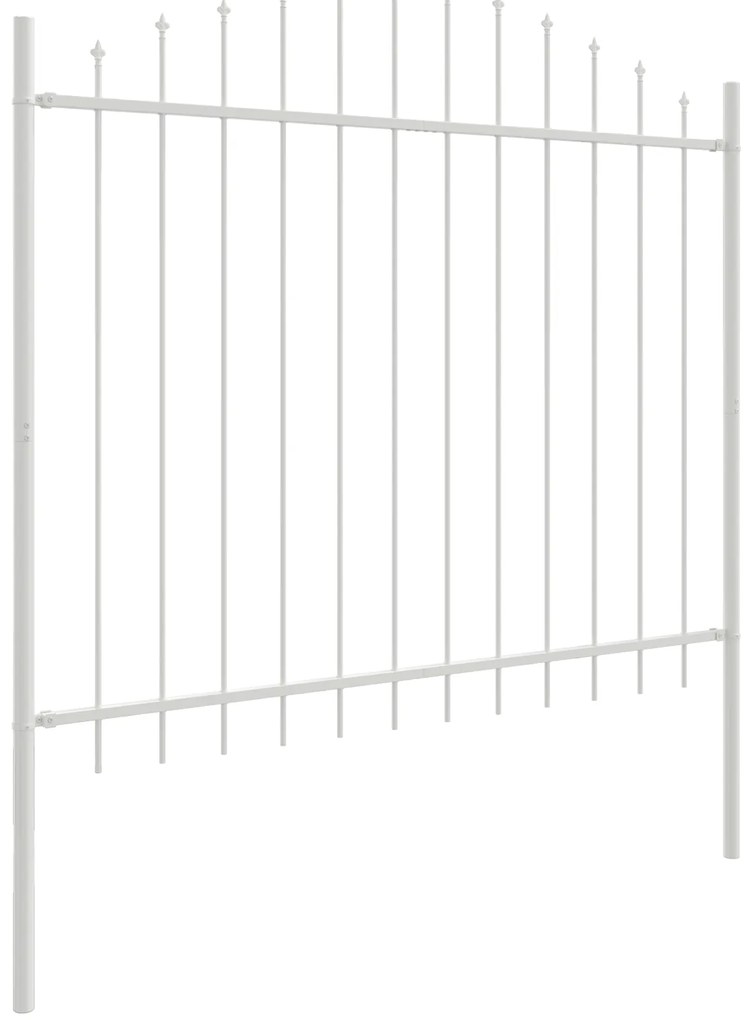 vidaXL Φράχτης Κήπου με Θόλο, Λευκός, 8,5x1,25 μ, Χάλυβας