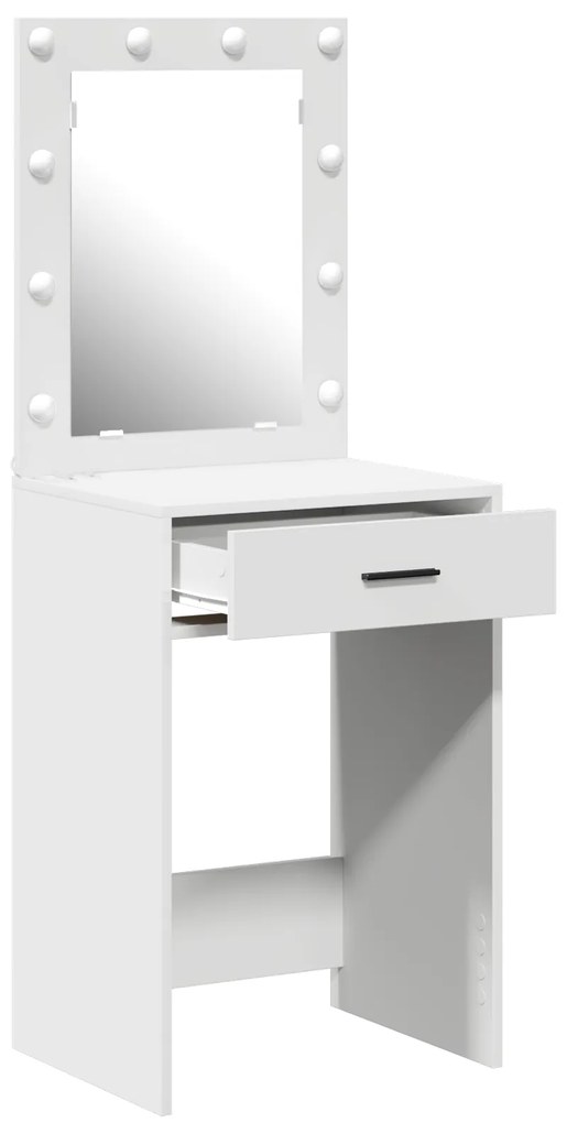 vidaXL Κομοδίνο με συρτάρι Λευκό 50 x 41 x 135 εκ Επεξεργασμένο ξύλο