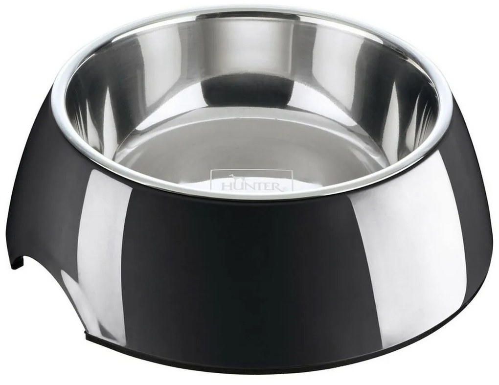 Ταΐστρα σκύλων Hunter μελαμίνη Ανοξείδωτο ατσάλι Μαύρο 160 ml (14,5 x 14,5 x 7 cm)