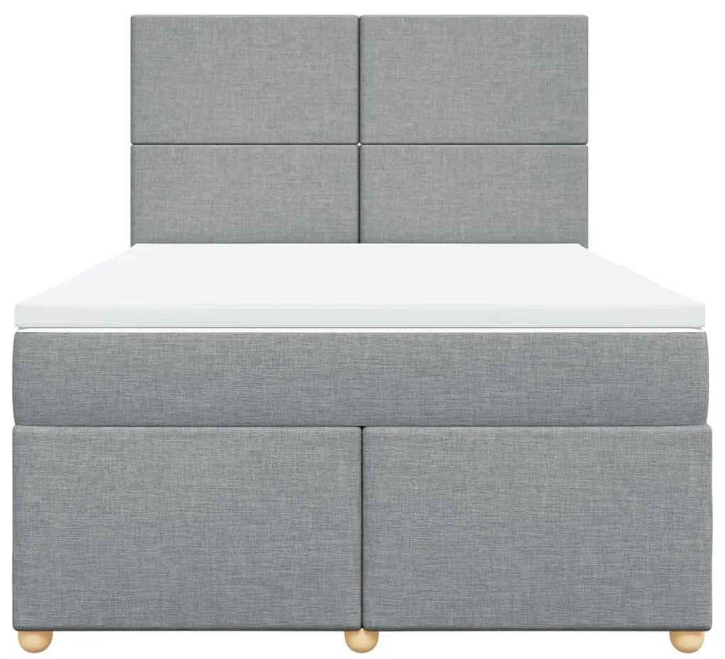 vidaXL Κρεβάτι Boxspring με Στρώμα Αν. Πράσινο 160x200εκ Υφασμάτινο