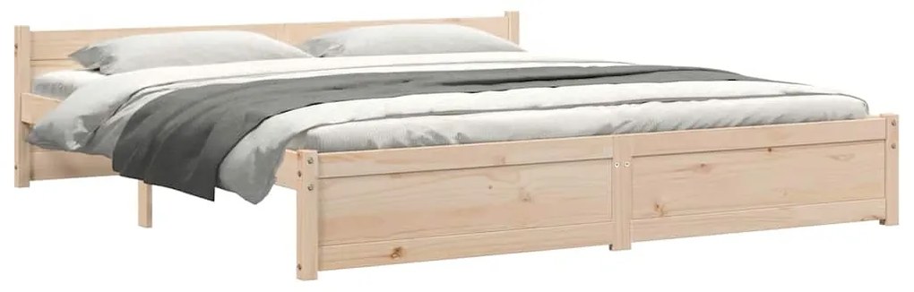 vidaXL Πλαίσιο Κρεβατιού 180 x 200 εκ. Μασίφ Ξύλο Super King Size