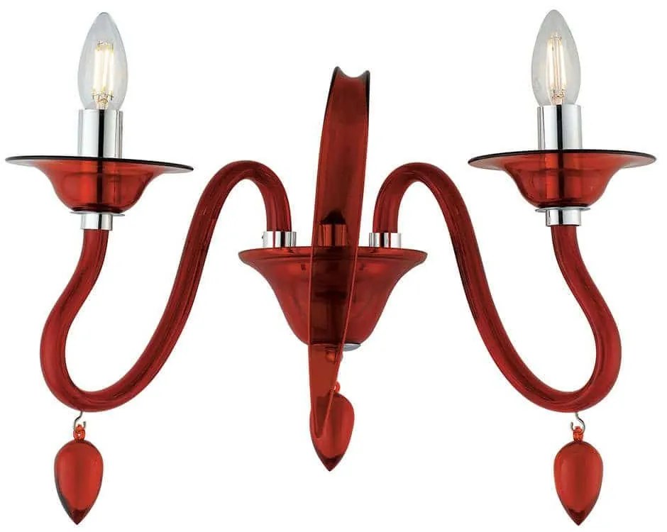 Φωτιστικό Τοίχου - Απλίκα Estefan I-ESTEFAN-AP2 RSO 2xE14 39x29cm Red Luce Ambiente Design