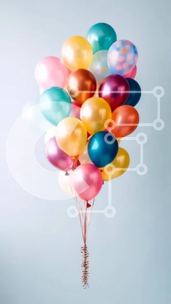 Intra Συλλεκτικό Ξύλινο Παζλ Plywood  4mm - Χαρούμενα και πολύχρωμα μπαλόνια στον ουρανό Σε Ξύλινο Κουτί - Διαστάσεις Puzzle: 10x10 cm – 25 κομμάτια