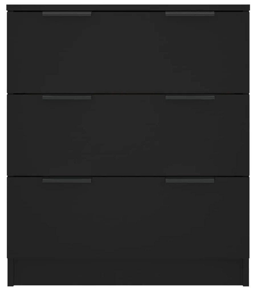 Ντουλάπι Μαύρο 60 x 30 x 70 εκ. από Επεξεργασμένο Ξύλο - Μαύρο