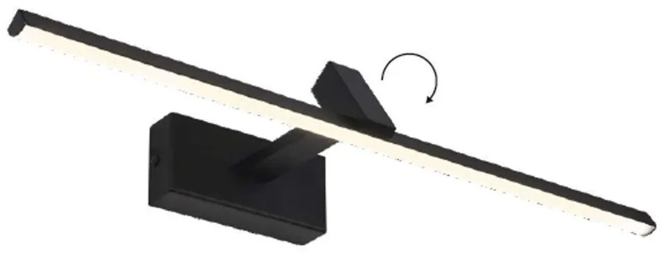 Φωτιστικό Τοίxου - Απλίκα Mirar PN13LEDW50BK 8W Led 50x16,5x7,5cm Black Aca Μέταλλο