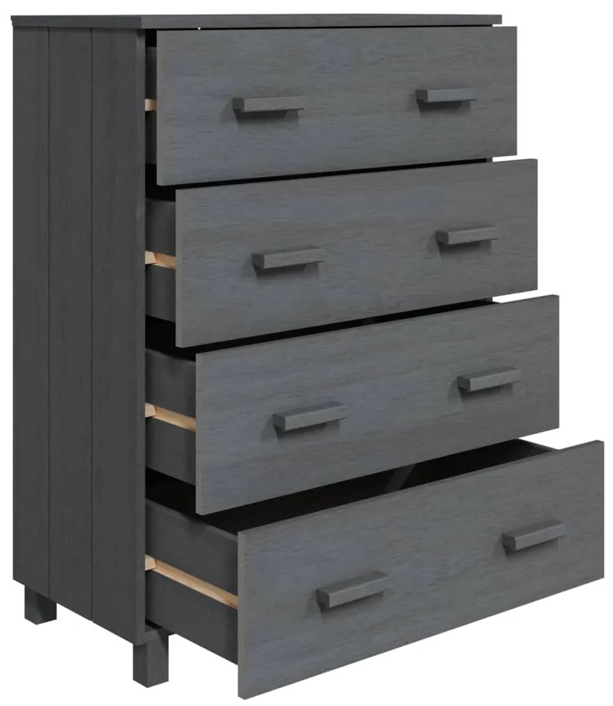 vidaXL Συρταριέρα HAMAR Σκ.. Γκρι 79x40x103,5εκ. από Μασίφ Ξύλο Πεύκου