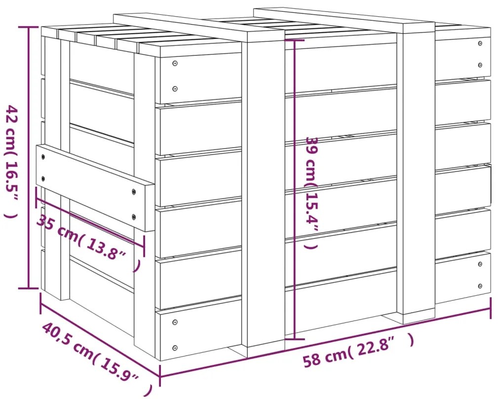 ΚΟΥΤΙ ΑΠΟΘΗΚΕΥΣΗΣ ΚΑΦΕ ΜΕΛΙ 58X40,5X42 ΕΚ. ΜΑΣΙΦ ΞΥΛΟ ΠΕΥΚΟΥ 824996