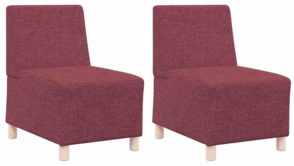 vidaXL Μοναδικός Καναπές χωρίς Χερούλια 2 pcs Κόκκινο 55 x 74 x 82 εκ.