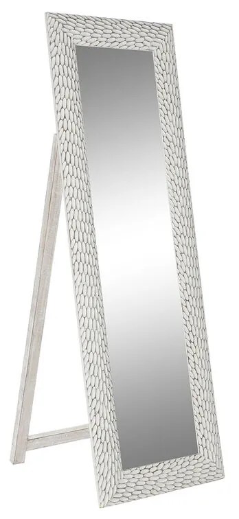 Μόνιμος καθρέφτης DKD Home Decor Λευκό Ξύλο από Μάνγκο Ξύλο MDF Cottage (51 x 6 x 182 cm)