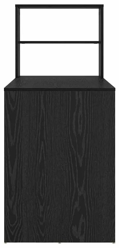 vidaXL Γραφείο Μαύρη Οξυά 113 x 54 x 120 εκ. Επεξεργασμένο ξύλο