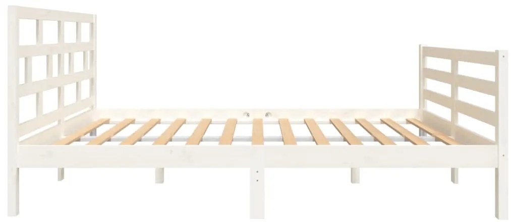 vidaXL Πλαίσιο Κρεβατιού Λευκό 120 x 200 εκ. από Μασίφ Ξύλο Πεύκου