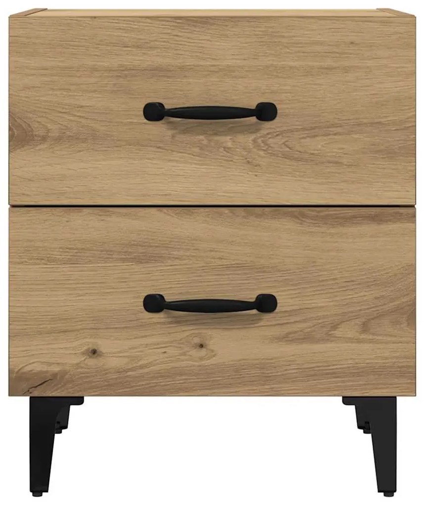 vidaXL Ντουλάπι κρεβατιού 2 pcs artisan δρυς 40 x 35 x 47.5 εκ