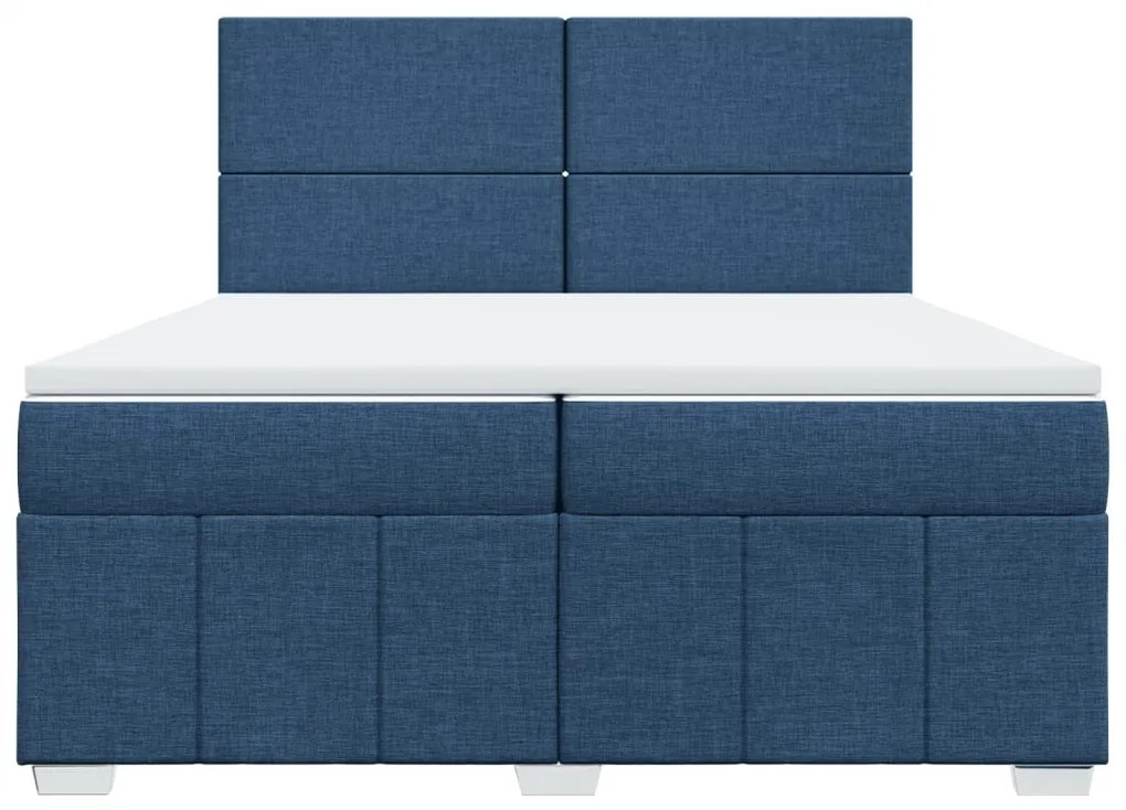 ΚΡΕΒΑΤΙ BOXSPRING ΜΕ ΣΤΡΩΜΑ ΜΠΛΕ 200X200 ΕΚ. ΥΦΑΣΜΑΤΙΝΟ 3294074