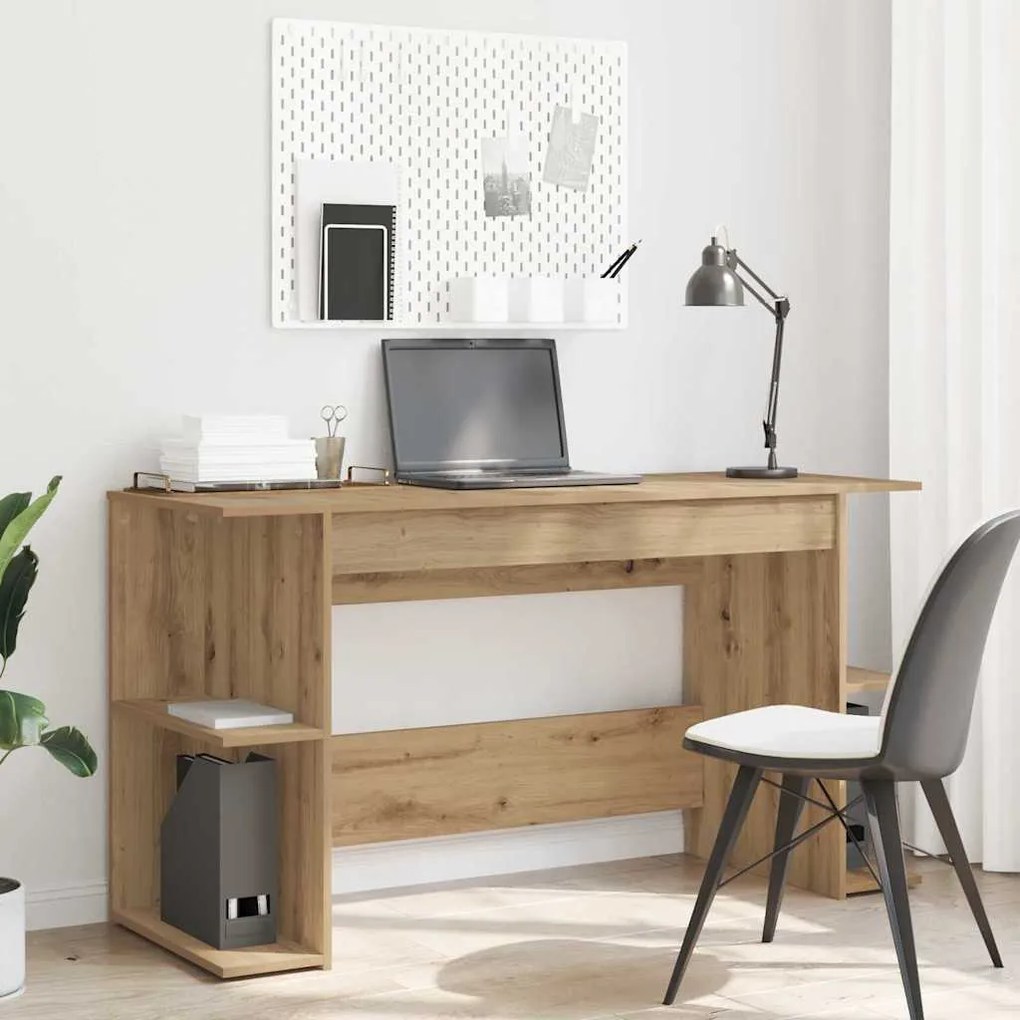 vidaXL Γραφείο artisan δρυς 140 x 50 x 75 εκ. Επεξεργασμένο ξύλο