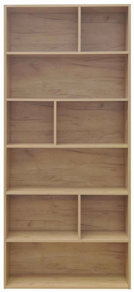 Βιβλιοθήκη Evergin pakoworld mdf σε oak απόχρωση 80x30x180εκ