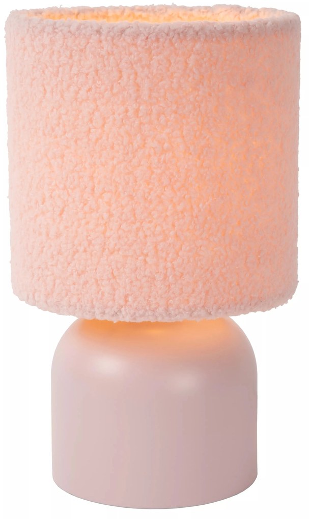 Φωτιστικό Επιτραπέζιο Lucide 10516-01-66 WOOLLY Ροζ (Pink)|Μαύρο Ματ (Black Mat)
