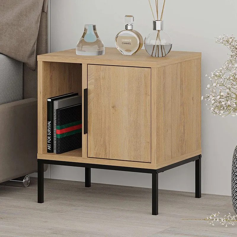 Megapap Κομοδίνο Glynn Saphhire Oak