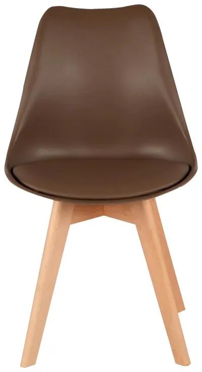 Καρέκλα Gaston PP-PU καφέ απόχρωση με φυσικό πόδι 43x51x75εκ. 43x51x75 εκ.