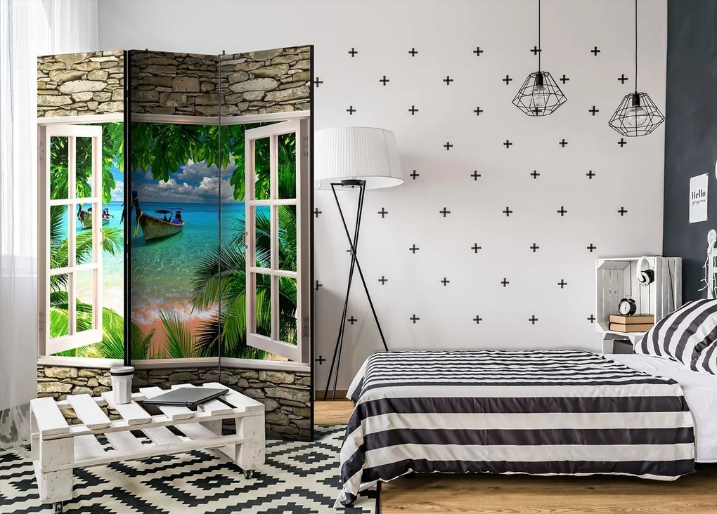 Διαχωριστικό με 3 τμήματα - Tropical Beach [Room Dividers] 135x172