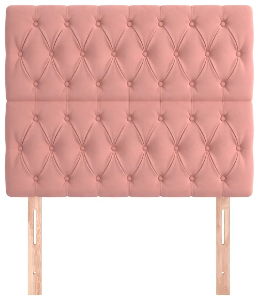 vidaXL Κεφαλάρι Ροζ Βελούδινο 90x7x118/128 εκ.