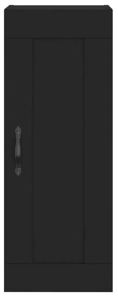 Ντουλάπι Τοίχου Μαύρο 34,5 x 34 x 90 εκ. από Επεξεργασμένο Ξύλο - Μαύρο