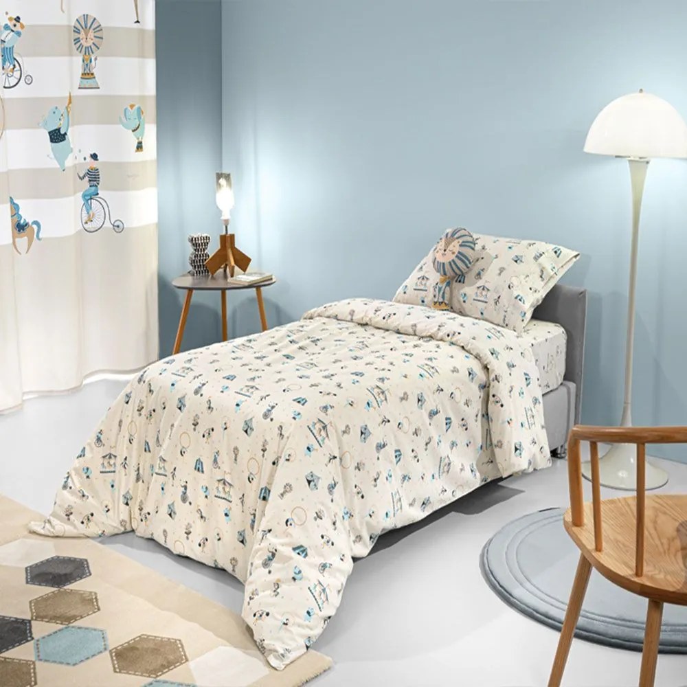 Σεντόνια Παιδικά Enjoy (Σετ 3τμχ) Sky Saint Clair Single 165x250cm 100% Βαμβάκι