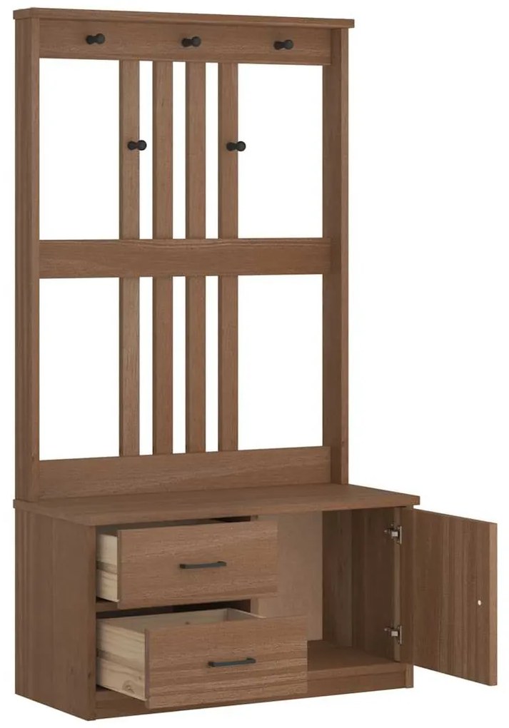 vidaXL Δέντρο χωλ "SANDNES" 87x40x159,5 εκ. Πεύκο μασίφ ξύλο