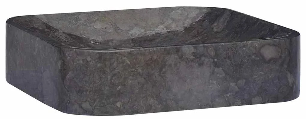 vidaXL Νιπτήρας Μαύρος 40 x 40 x 10 εκ. Μαρμάρινος