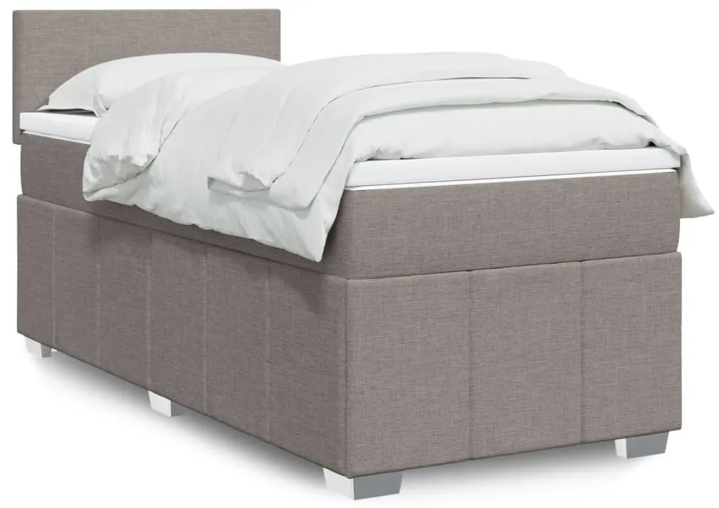 ΚΡΕΒΑΤΙ BOXSPRING ΜΕ ΣΤΡΩΜΑ TAUPE 90X190 ΕΚ.ΥΦΑΣΜΑΤΙΝΟ 3286920