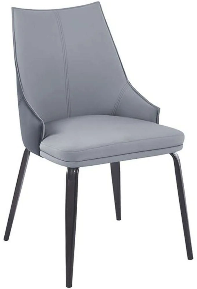 Καρέκλα Nora ΕΜ174,2 47x57x83cm Grey-Black Metal, Technoderma