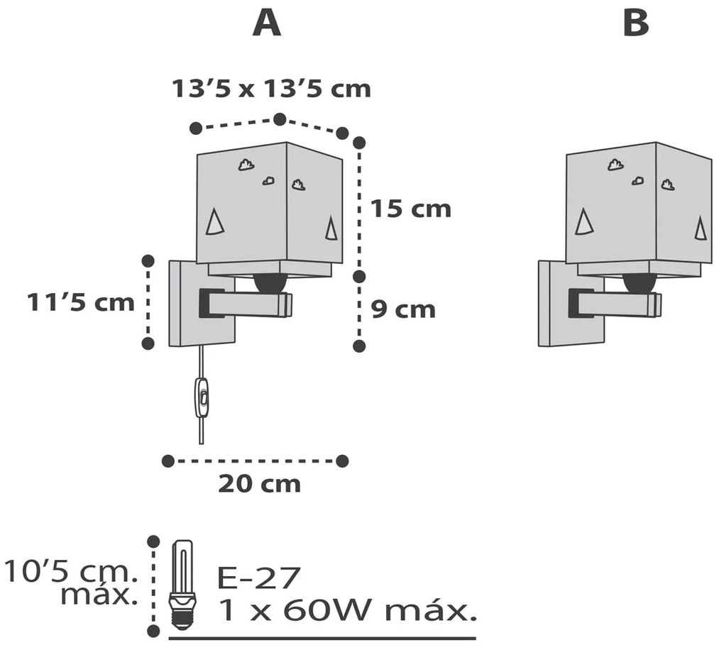 Απλίκα τοίχου Ango Hello Little