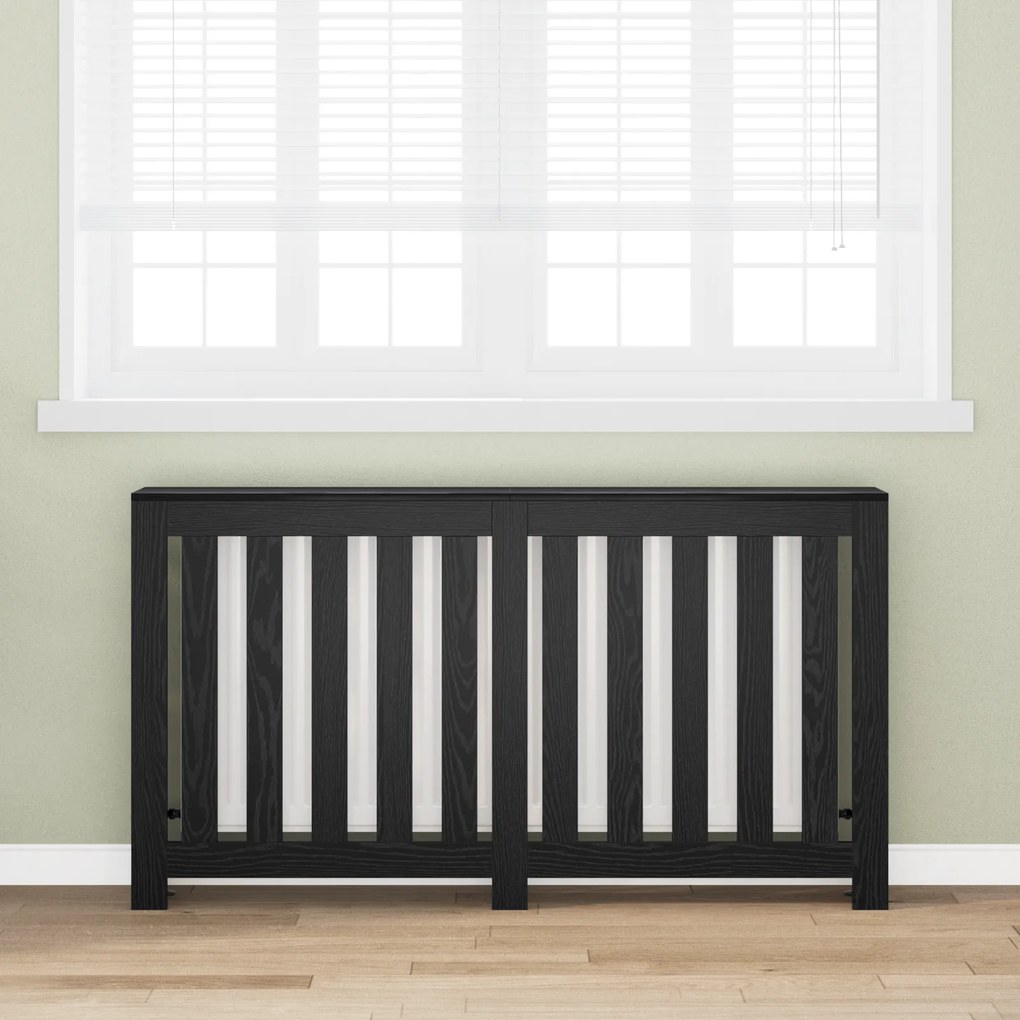 vidaXL Kάλυμμα Καλοριφέρ  Μαύρη Δρυός 149x20x82 εκ Φτιαγμένο Ξύλο
