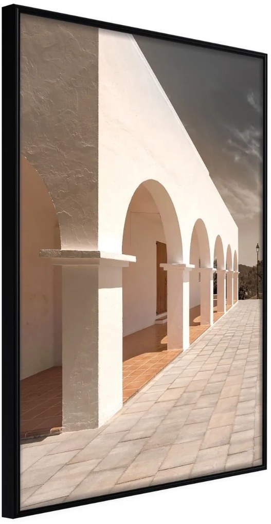 Αφίσα - Sunny Colonnade - 20x30 - Μαύρο - Χωρίς πασπαρτού