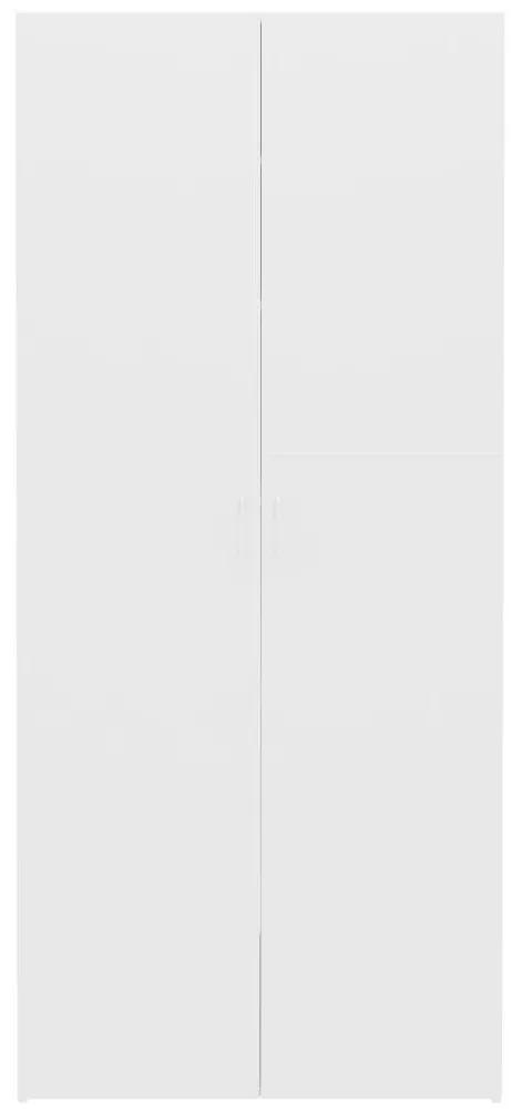 Παπουτσοθήκη Λευκή 80 x 35,5 x 180 εκ. από Μοριοσανίδα - Λευκό