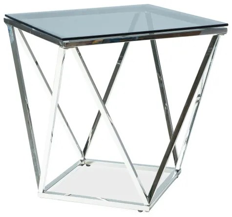 ΤΡΑΠΕΖΙ SILVER B SMOKE / ΑΣΗΜΙ 50X50 DIOMMI SILVERBSC DIOMMI-80-2291