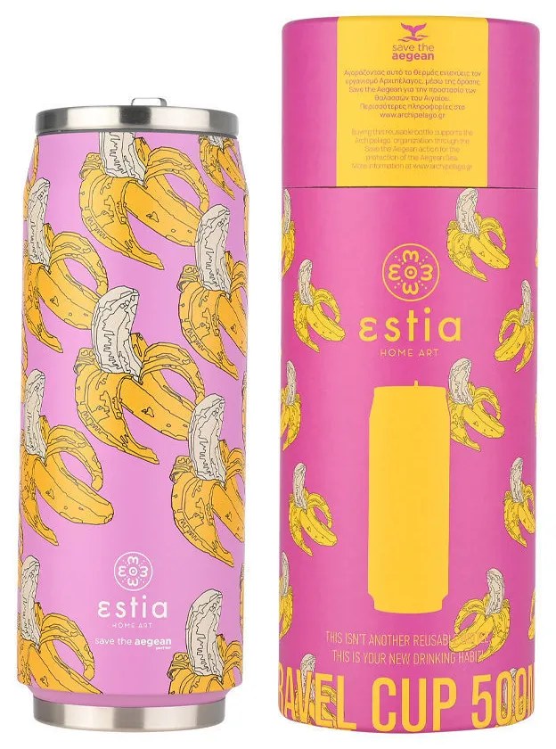 Θερμός 500ml Travel Cup Estia Home Art  Save the Aegean Banana Swirl 01-22815