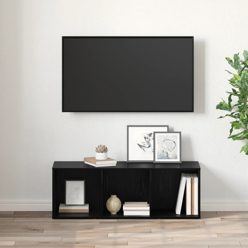 vidaXL Ντουλάπι TV με αποθήκευση Μαύρη δρυς Επεξεργασμένο ξύλο