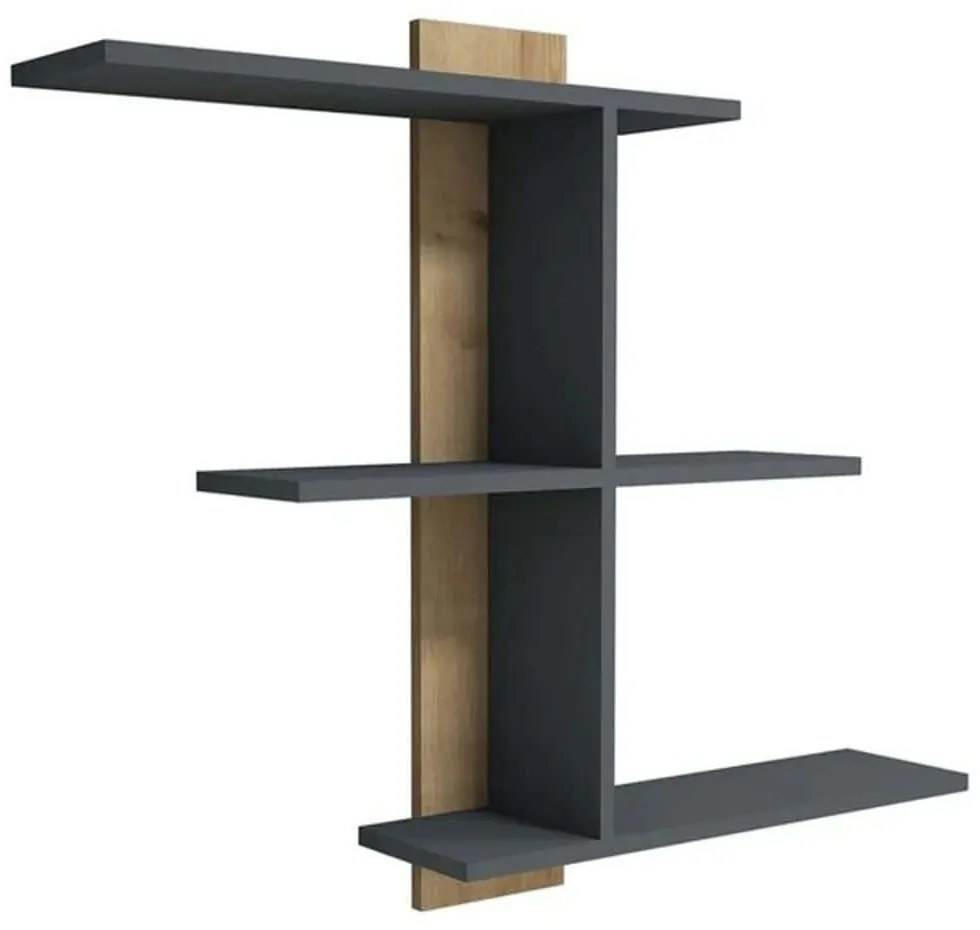 Ραφιέρα Τοίχου Bahro 835PUQ1638 111x19,6x90cm Oak-Anthracite