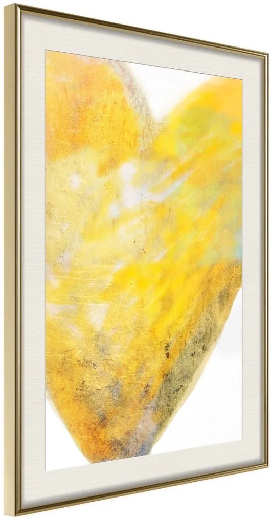 Αφίσα - Amber Heart - 30x45 - Χρυσό - Με πασπαρτού