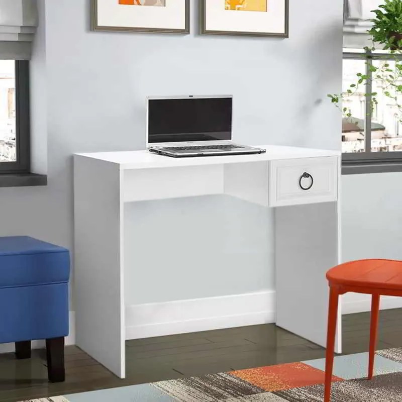 Γραφείο μελαμίνης Hampton Megapap χρώμα λευκό 90x51x75εκ.