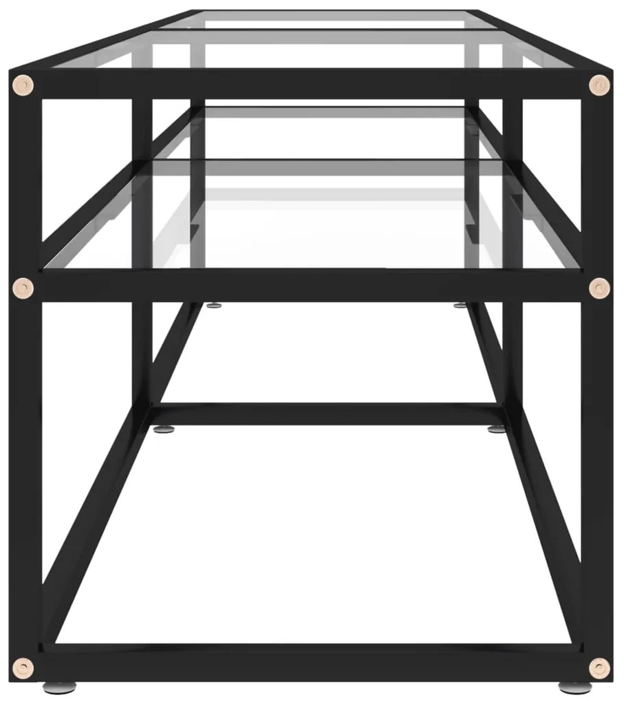vidaXL Έπιπλο Τηλεόρασης Διαφανές 160 x 40 x 40,5 εκ. από Γυαλί Ασφαλ.