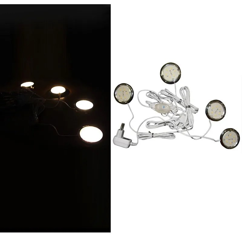 Adeleq Σποτ Σετ 4 Τεμάχια Ip65 Επίτοιχα 230V 6Led Θερμό 30-31400