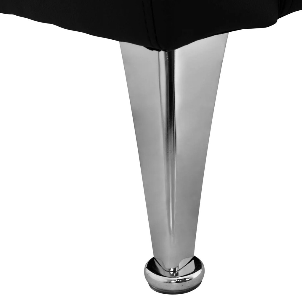 Καναπές Τριθέσιος KIANA με PU Μαύρο 180x75x71 εκ. 180x75x71 εκ.