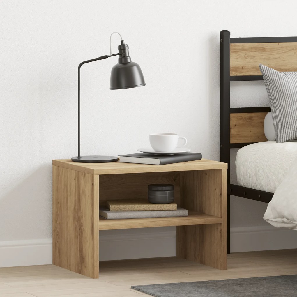 vidaXL Κομοδίνο artisan δρυς 40 x 30 x 30 εκ Επεξεργασμένο ξύλο