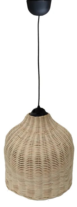 Φωτιστικό οροφής Ziquel Inart rattan σε φυσική απόχρωση Φ42x89εκ